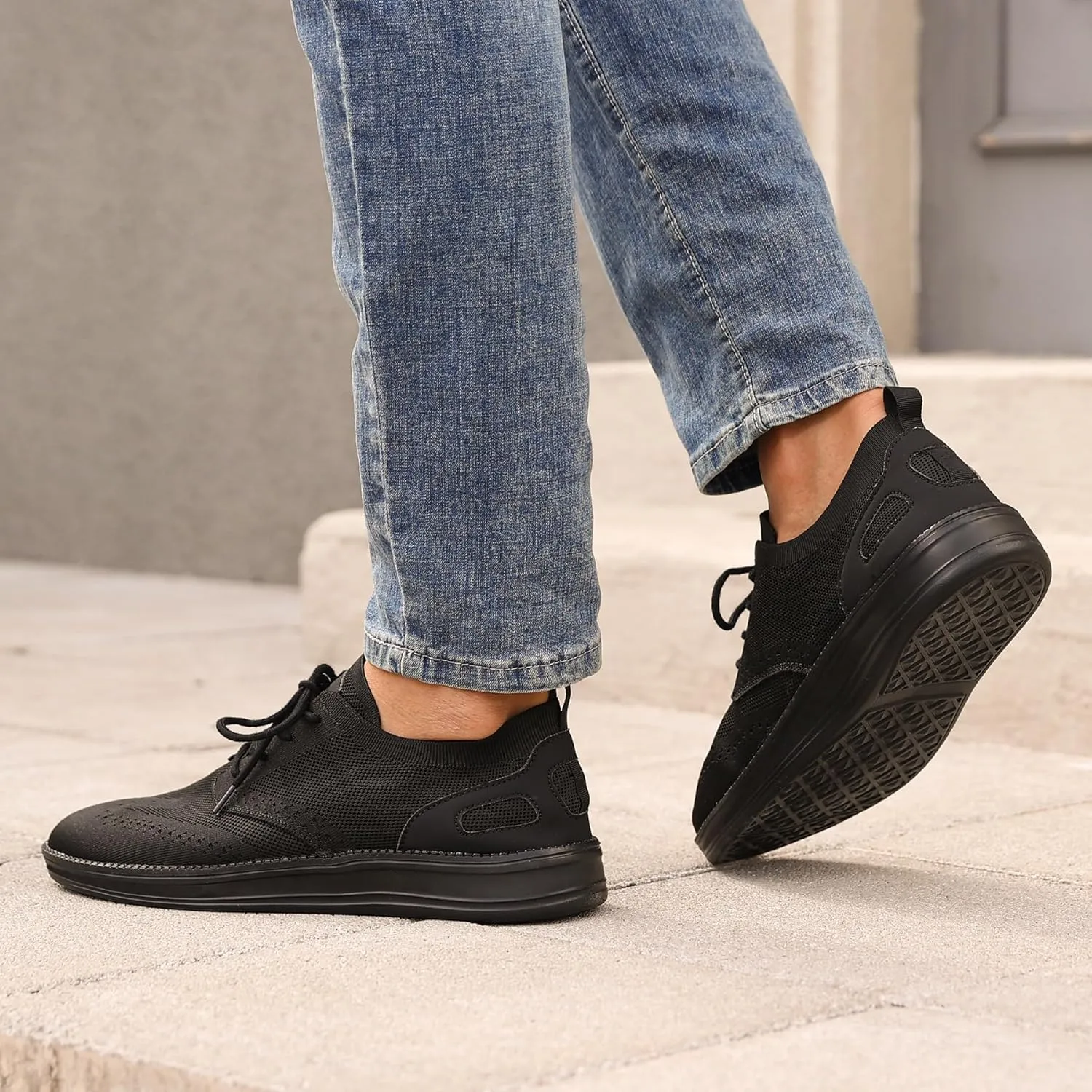 Casual Oxfords Mens Shoes Mesh Business Work Fashion Walking Sneakers