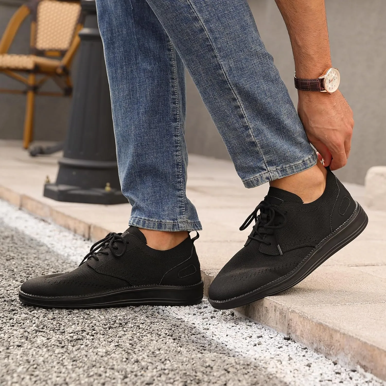 Casual Oxfords Mens Shoes Mesh Business Work Fashion Walking Sneakers
