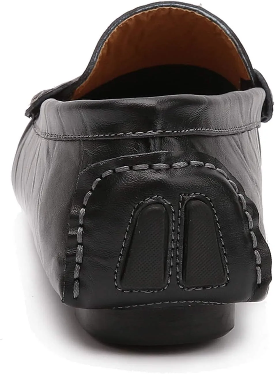 CERYTHRINA Men's Driving Penny Loafers Slip On Boat Shoes Handsewn Leather Moccasins Dress Flats
