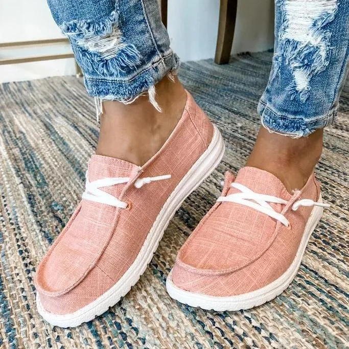 Chicvane Plus Size Casual Lace Up Flat Loafers