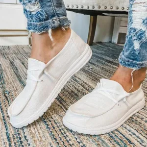 Chicvane Plus Size Casual Lace Up Flat Loafers