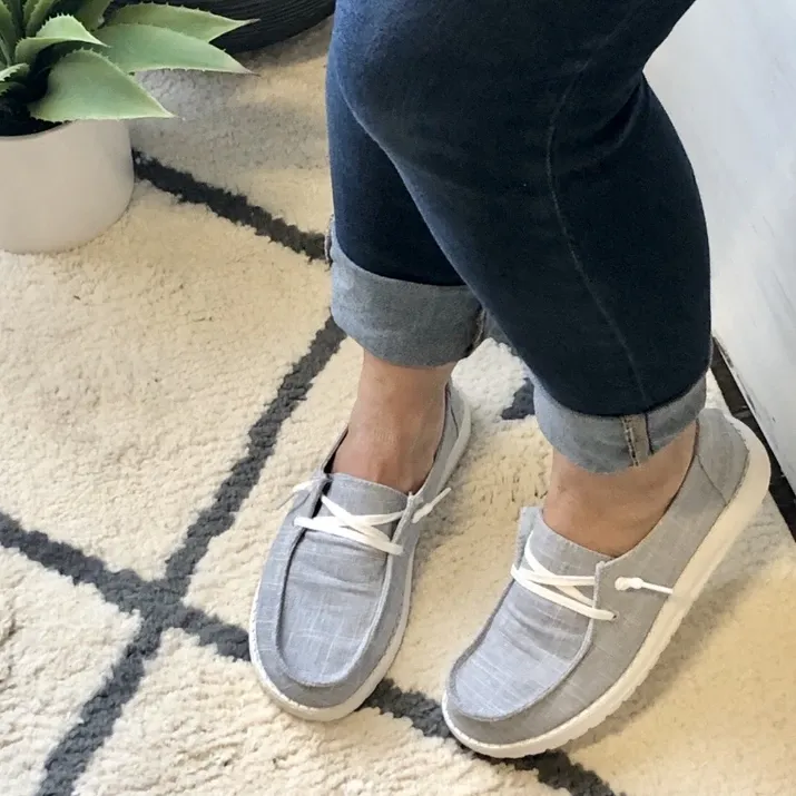 Chicvane Plus Size Casual Lace Up Flat Loafers