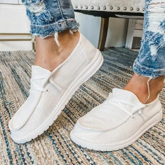 Chicvane Plus Size Casual Lace Up Flat Loafers