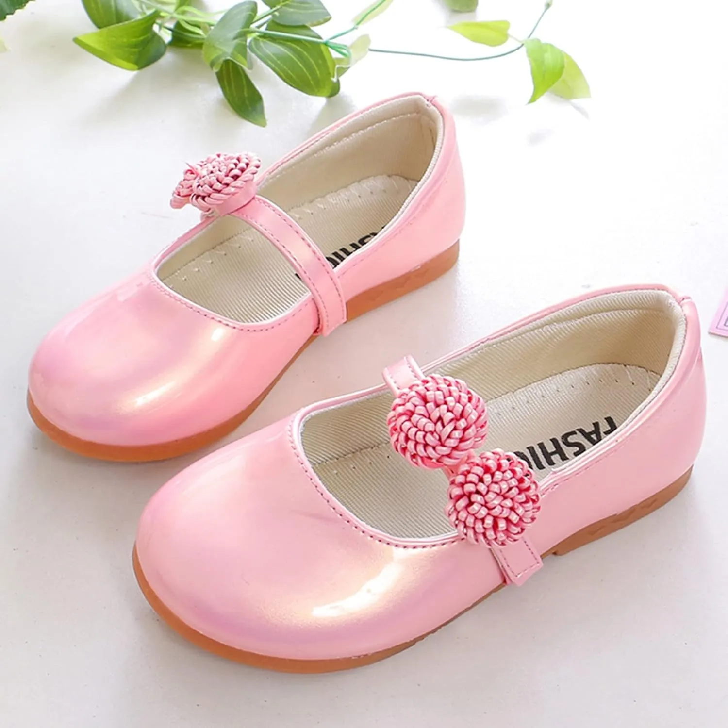 Children Loafers Leather Shoes Bowknot Girls Princess Shoes Single Shoes Performance Dress Shoes Kids Wide Shoes