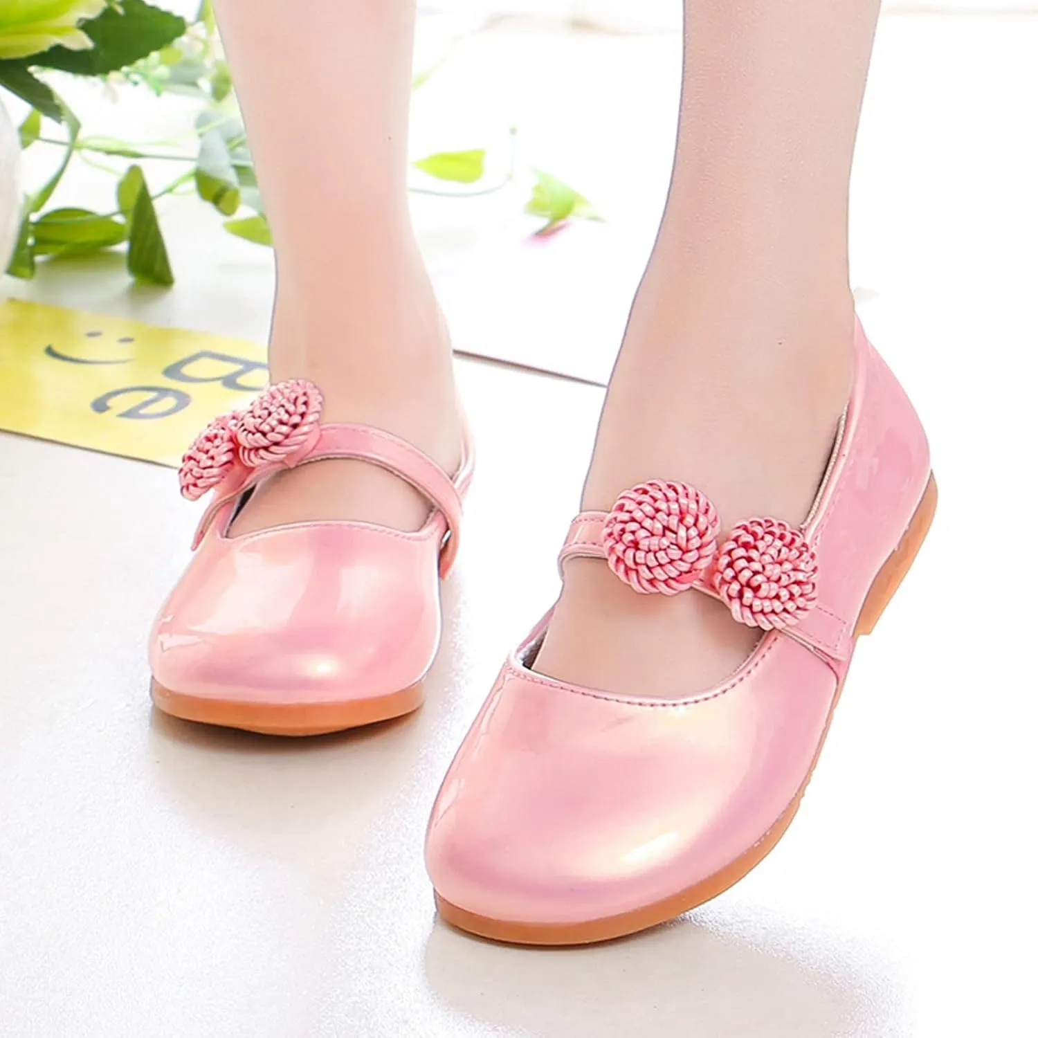 Children Loafers Leather Shoes Bowknot Girls Princess Shoes Single Shoes Performance Dress Shoes Kids Wide Shoes