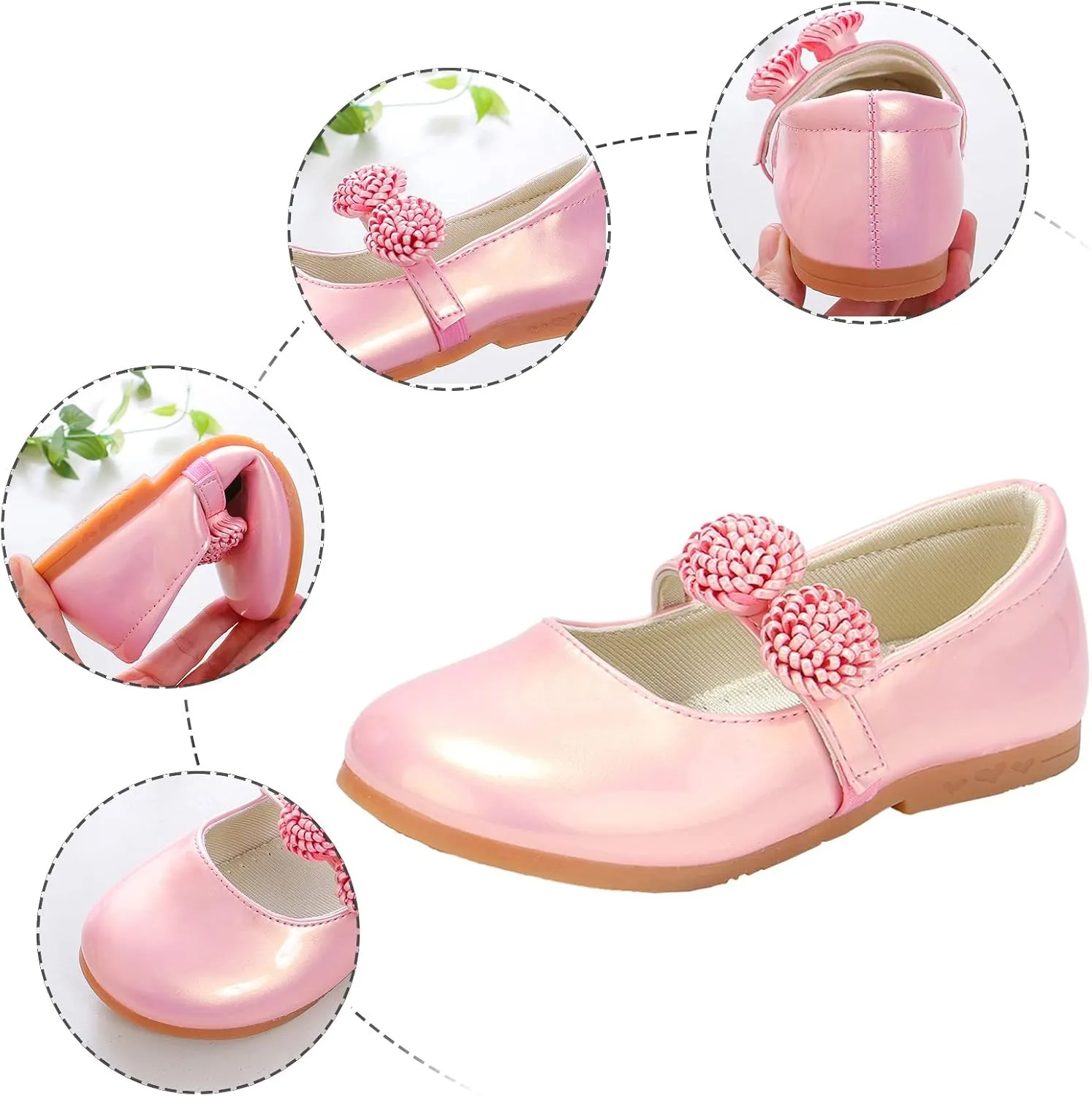 Children Loafers Leather Shoes Bowknot Girls Princess Shoes Single Shoes Performance Dress Shoes Kids Wide Shoes