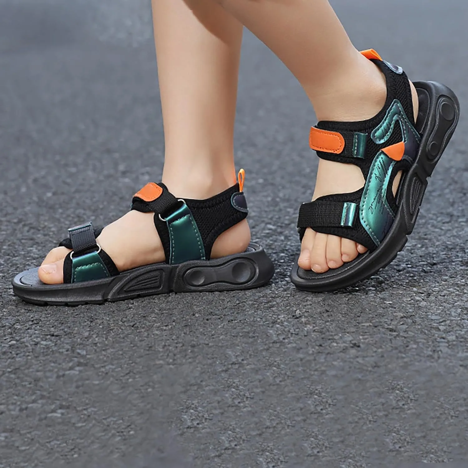Childrens Boys Sport Sandals Outdoor Beach Pool Walking Water Wide Shoes Boys Girls Open Toe Non Slip Shoes Breathable