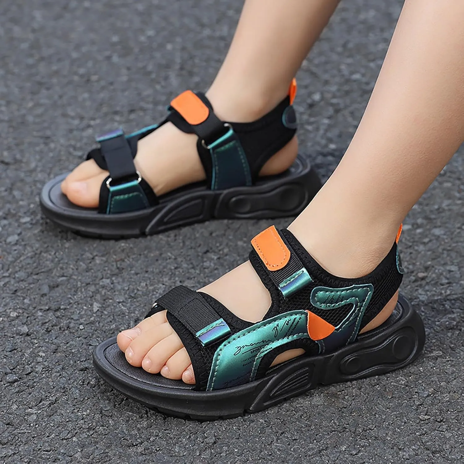 Childrens Boys Sport Sandals Outdoor Beach Pool Walking Water Wide Shoes Boys Girls Open Toe Non Slip Shoes Breathable