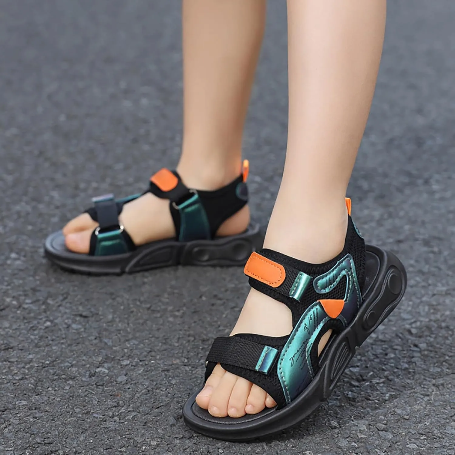 Childrens Boys Sport Sandals Outdoor Beach Pool Walking Water Wide Shoes Boys Girls Open Toe Non Slip Shoes Breathable