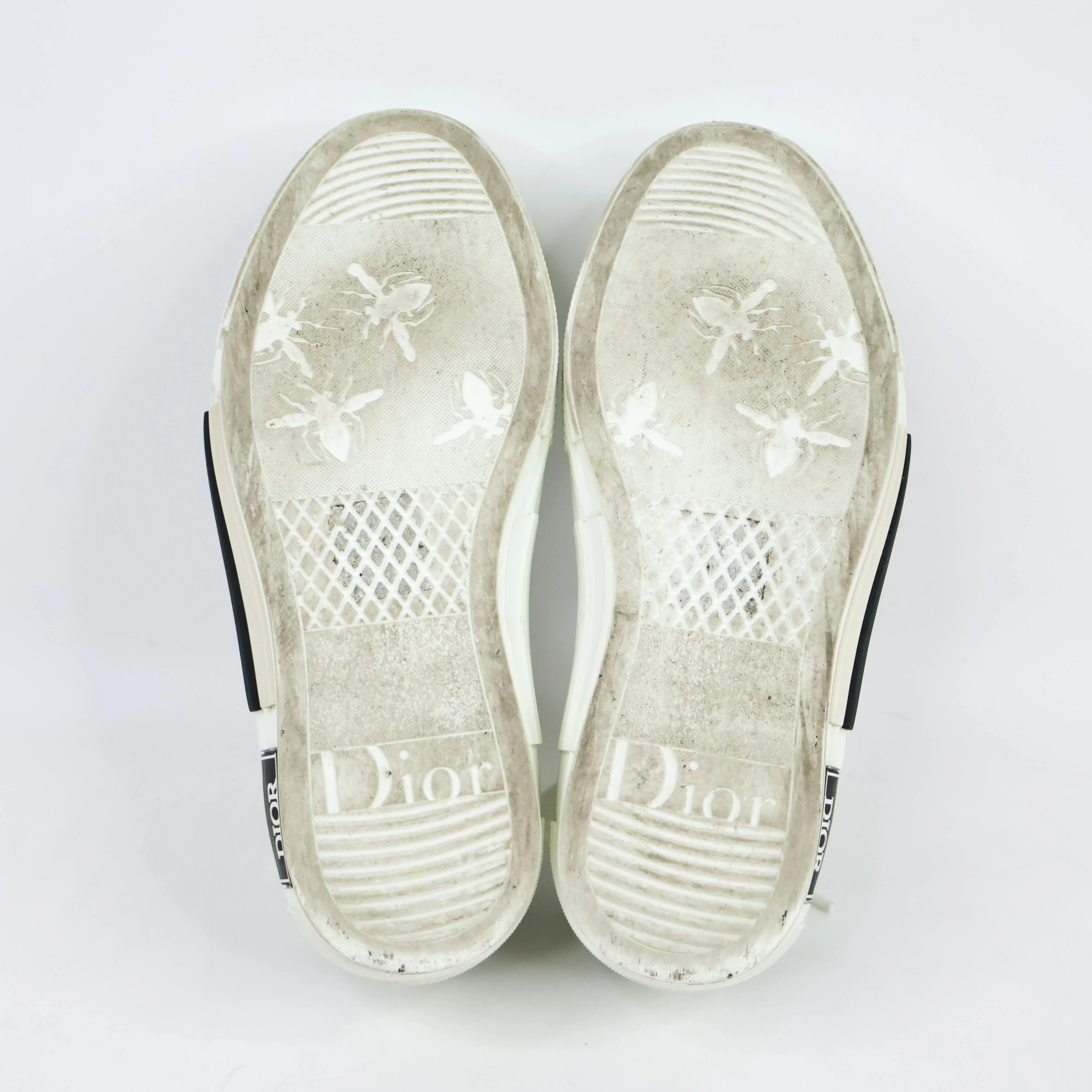 Christian Dior Low Top Sneakers White and Black Oblique 35