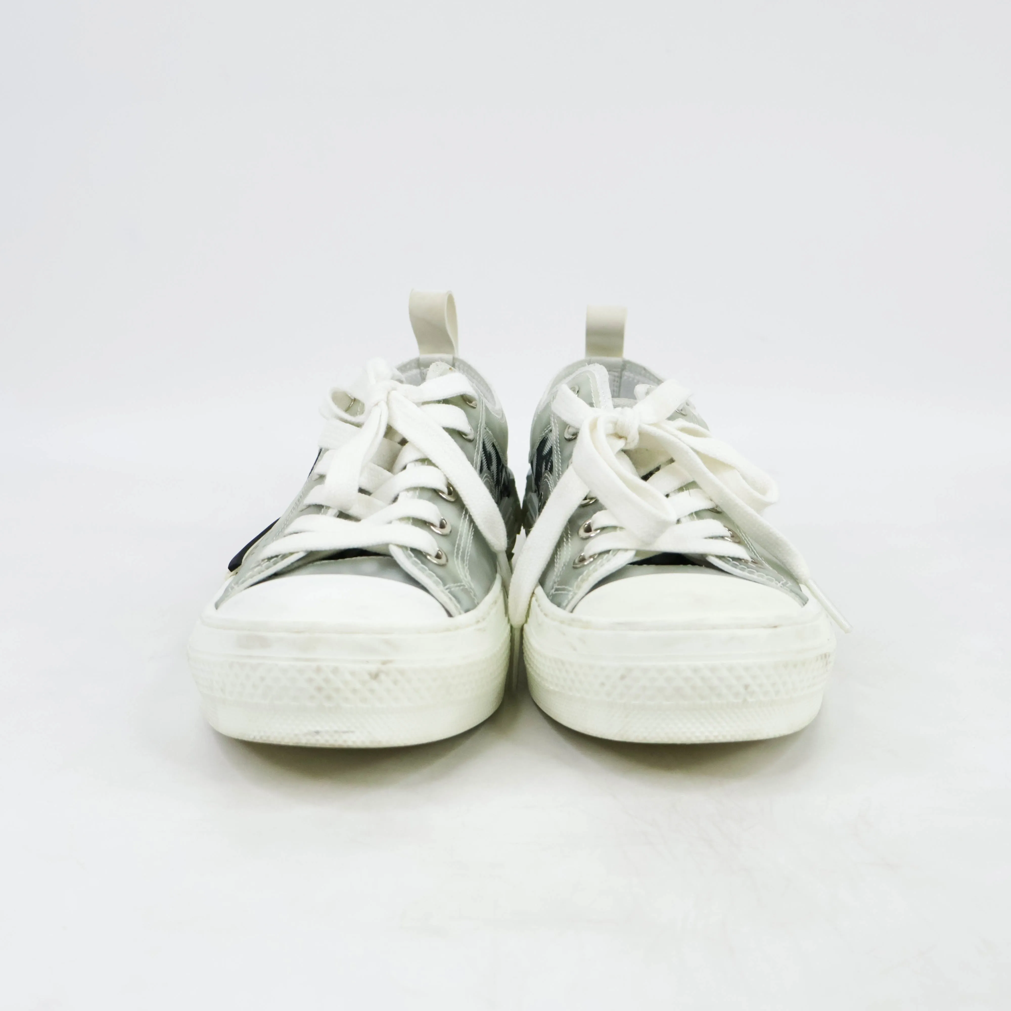 Christian Dior Low Top Sneakers White and Black Oblique 35