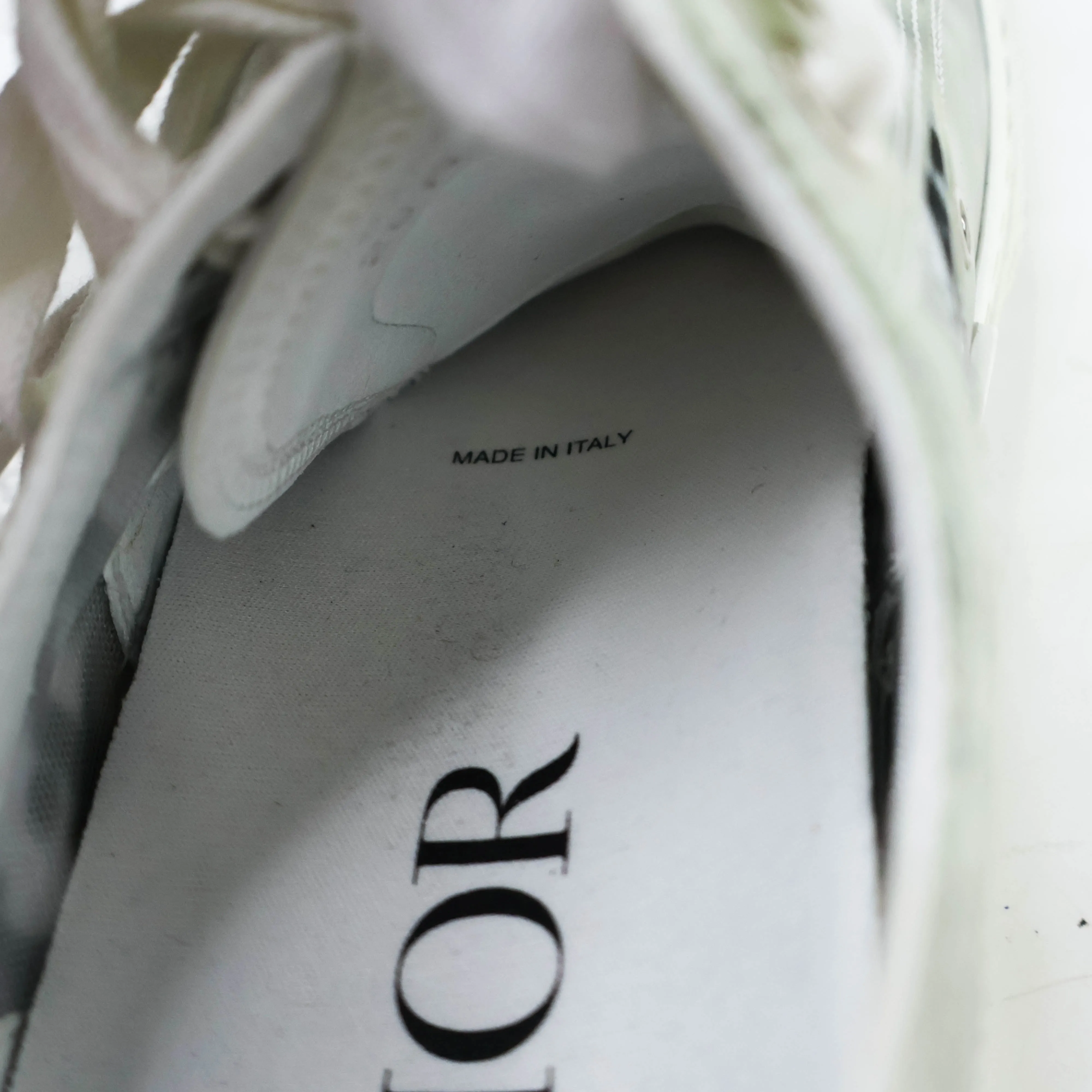 Christian Dior Low Top Sneakers White and Black Oblique 35
