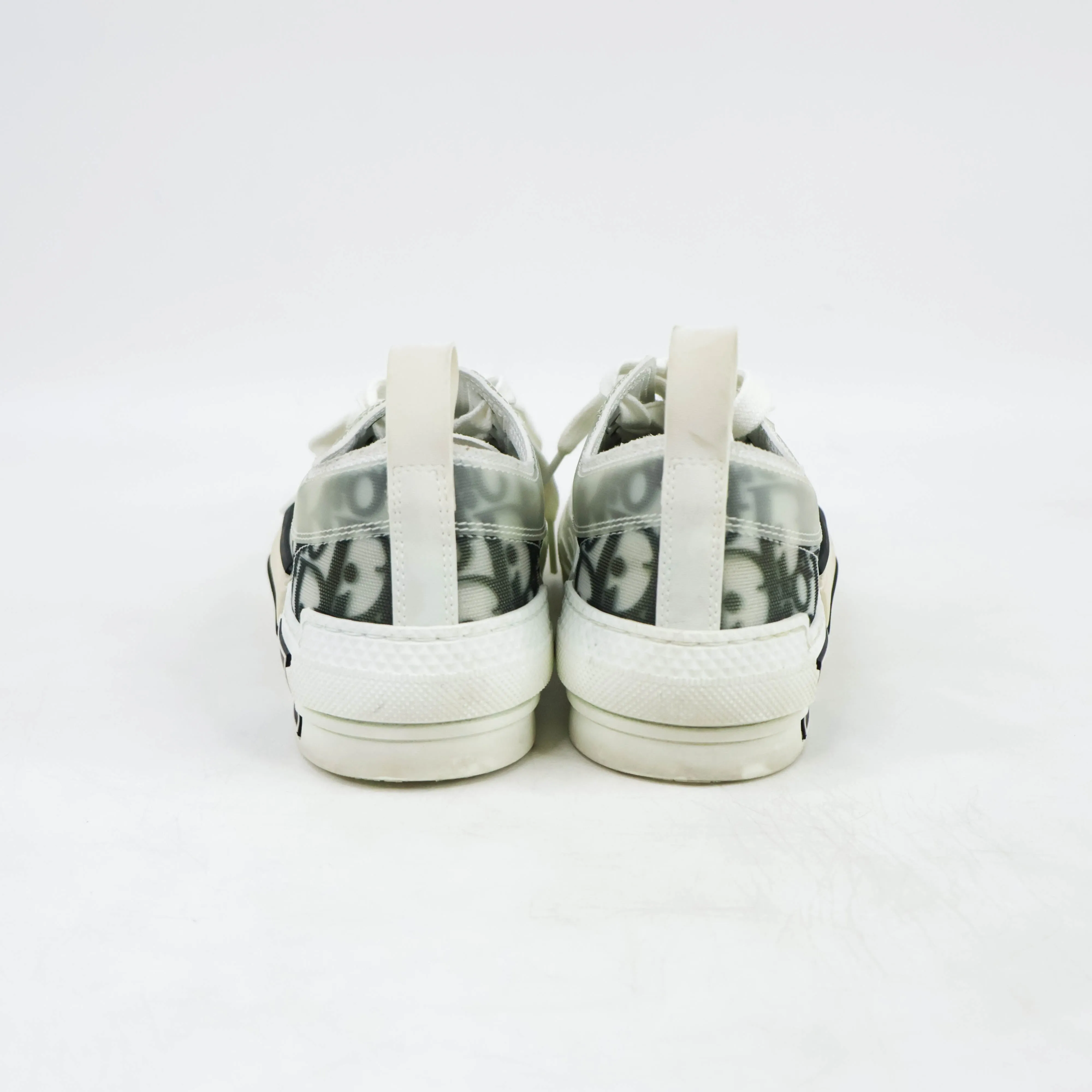 Christian Dior Low Top Sneakers White and Black Oblique 35