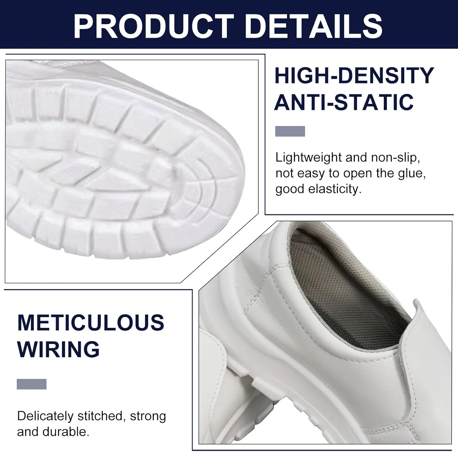 Cleanroom Shoes with Steel Toe, Anti-Static Safety ShoesWomens Shoes