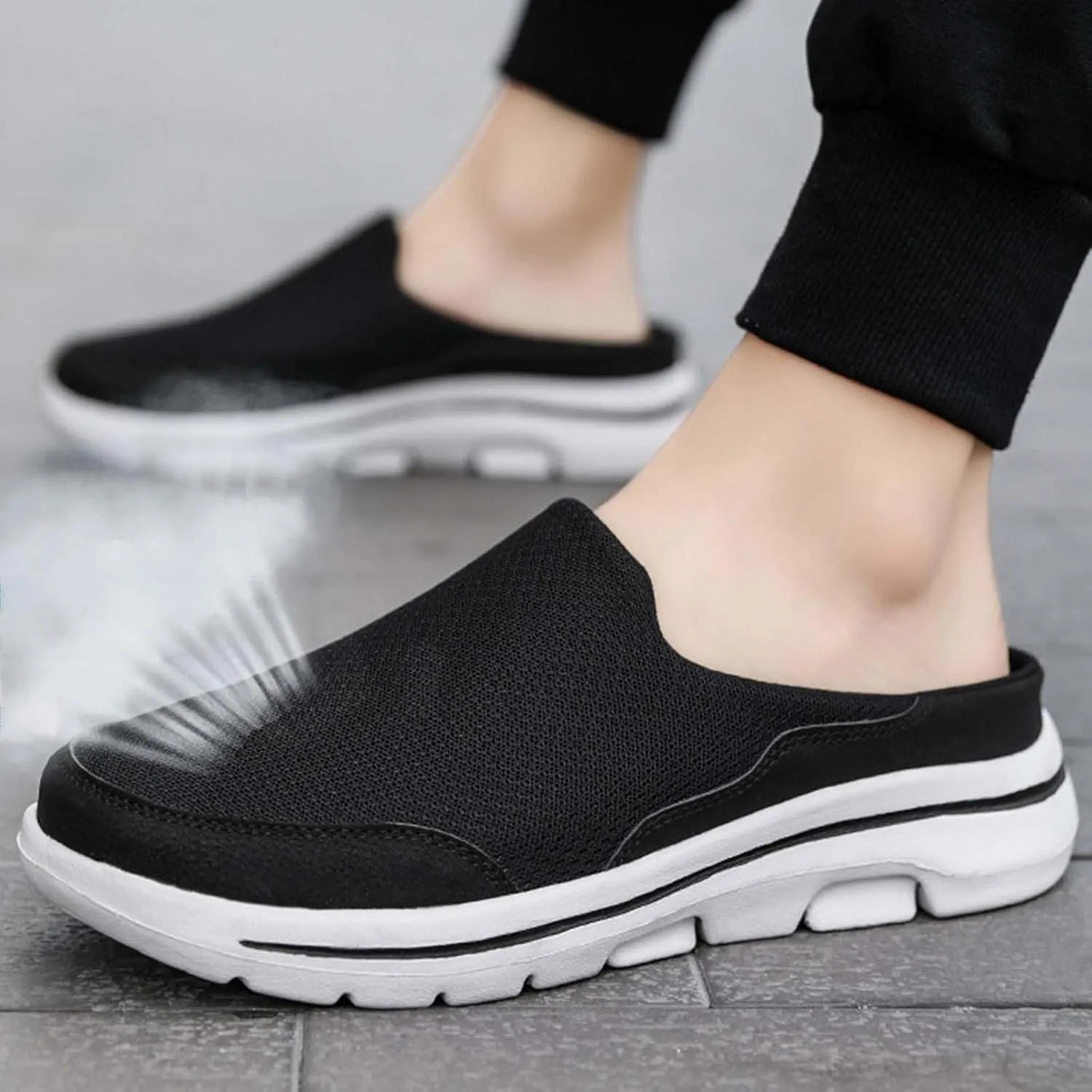 Comfortable and Breathable Flat Soled Slip On Mesh Heelless Casual Shoes for Men and Women Casual Skate Shoes
