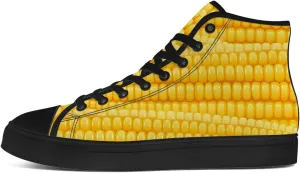 Corn Shoes High Top Canvas Sneakers Lace Up Casual Walking Shoes for Men Women