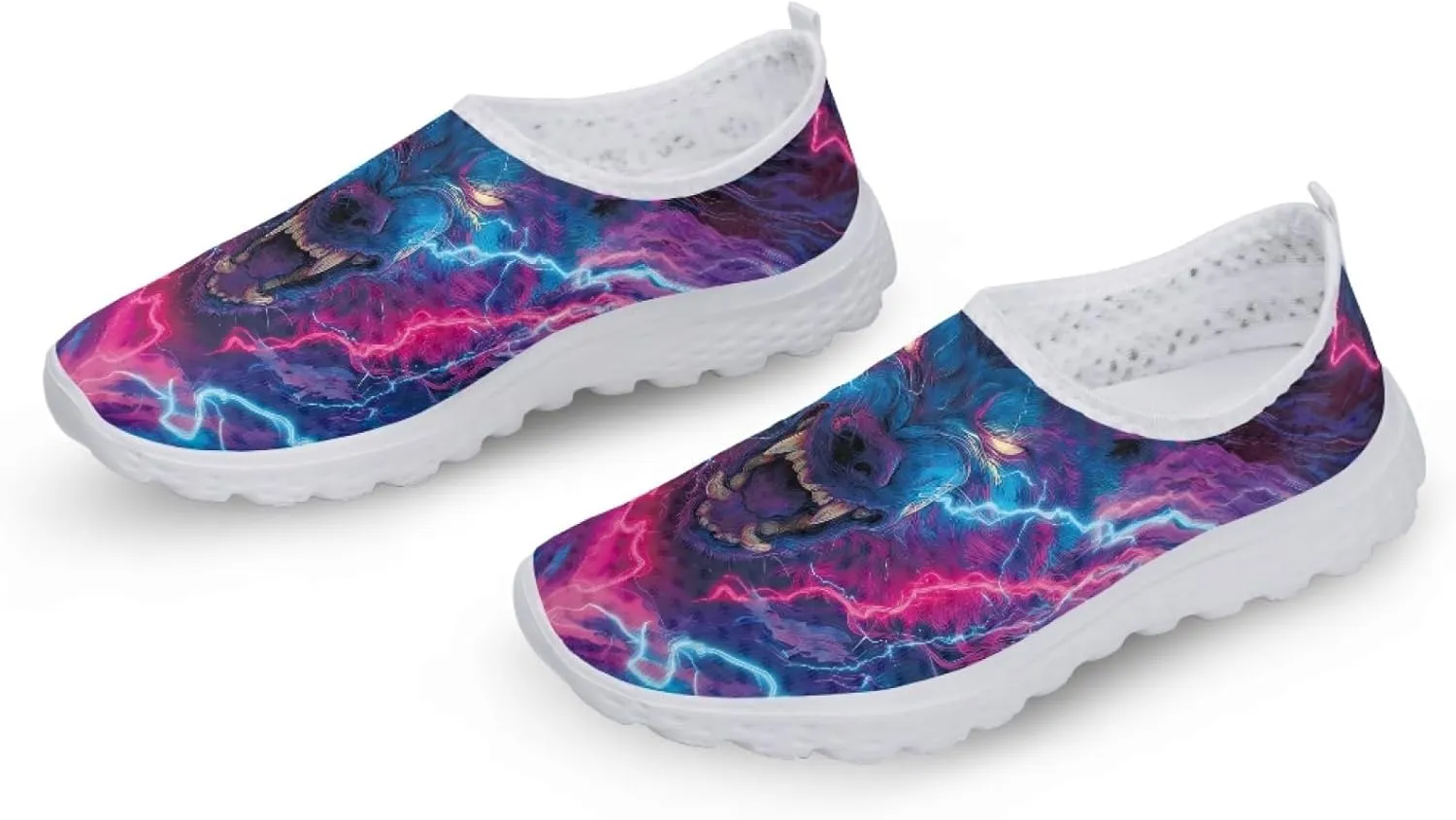 Cumagical Shoes Mesh Quick Drain Design Mens Casual Slip On Shoes
