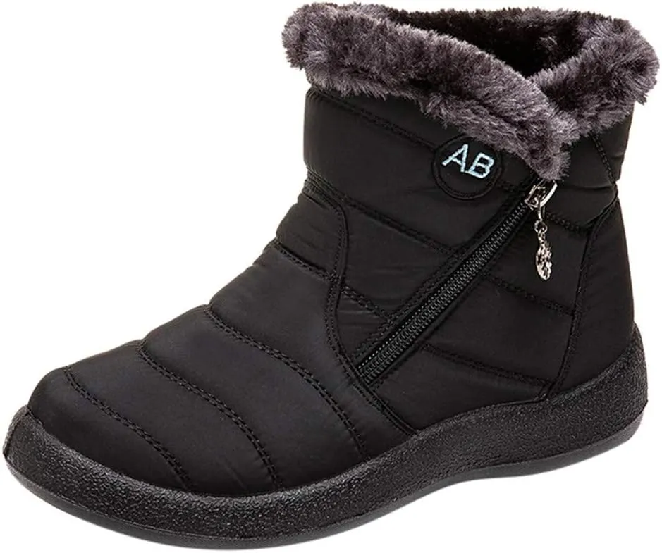 Cute Winter Boots Size 4 Woman Women's Black Waterproof Snow Boots Women Waterproof Winter Boots Woman Waterproof Snow Boots Botas De Invierno Para Mujer Para El Agua