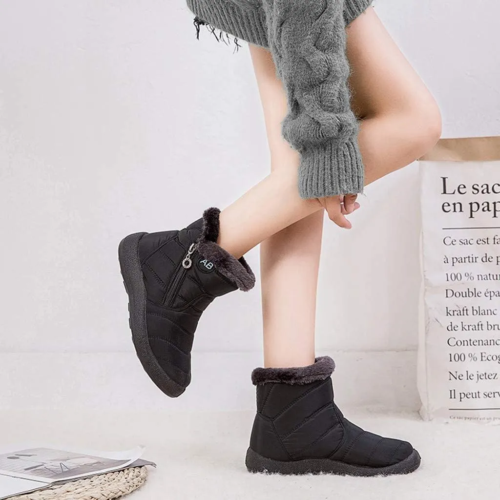 Cute Winter Boots Size 4 Woman Women's Black Waterproof Snow Boots Women Waterproof Winter Boots Woman Waterproof Snow Boots Botas De Invierno Para Mujer Para El Agua