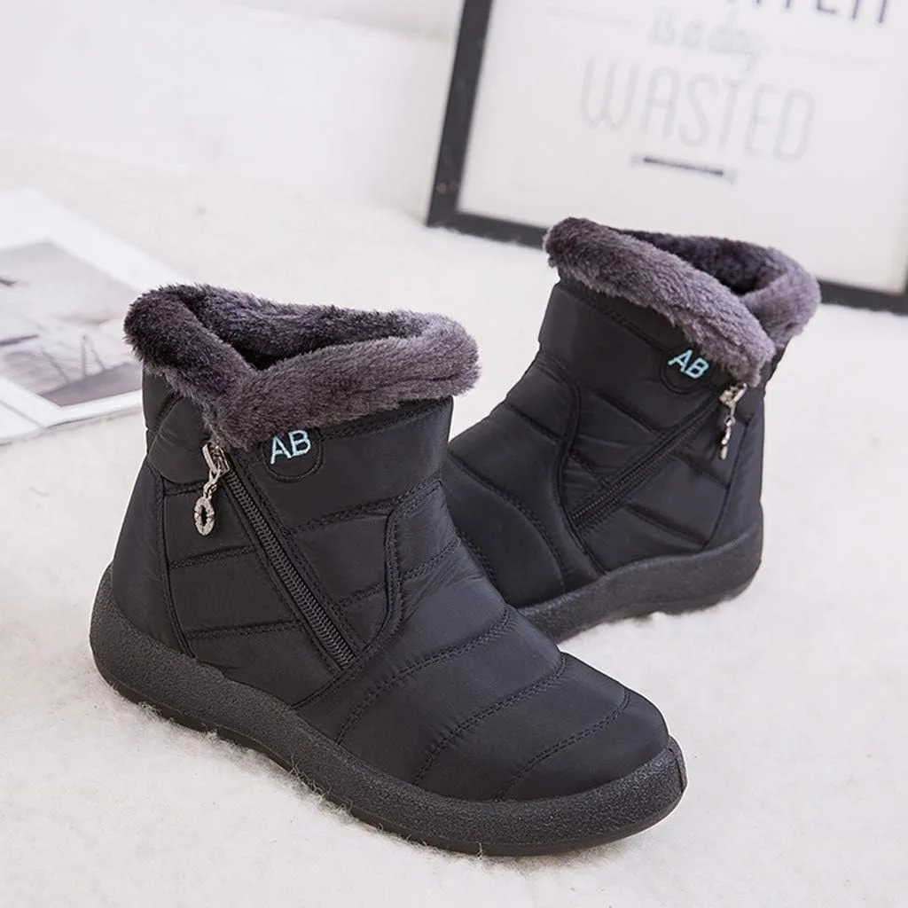 Cute Winter Boots Size 4 Woman Women's Black Waterproof Snow Boots Women Waterproof Winter Boots Woman Waterproof Snow Boots Botas De Invierno Para Mujer Para El Agua