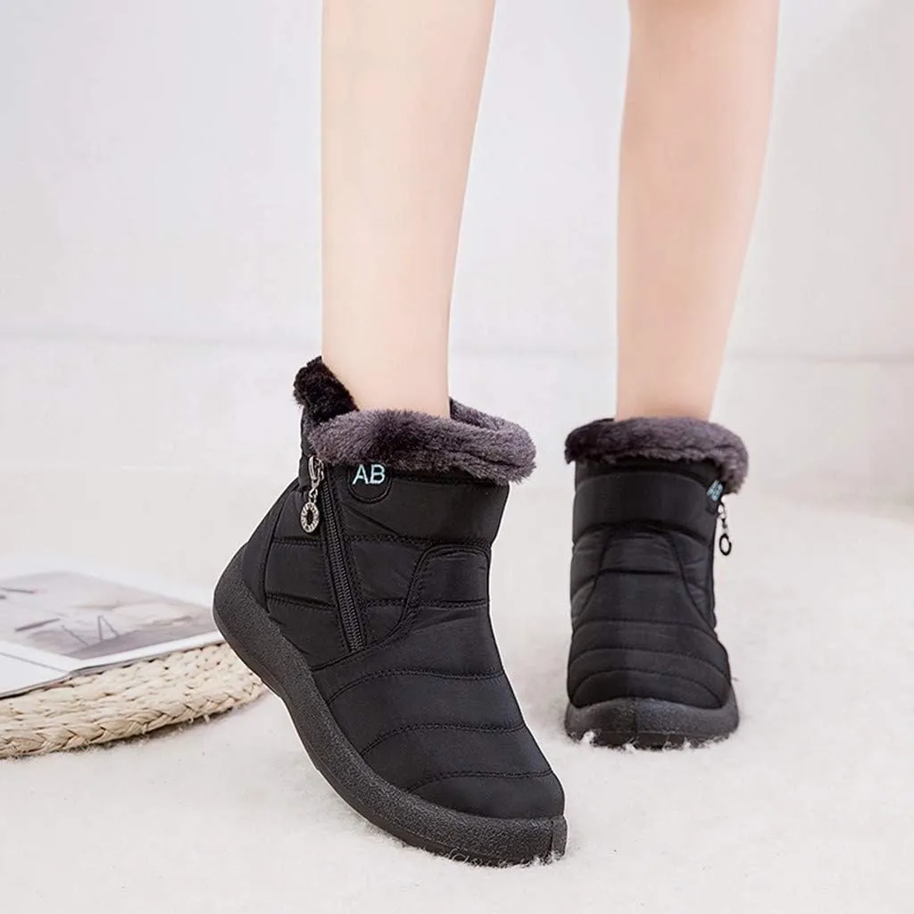 Cute Winter Boots Size 4 Woman Women's Black Waterproof Snow Boots Women Waterproof Winter Boots Woman Waterproof Snow Boots Botas De Invierno Para Mujer Para El Agua