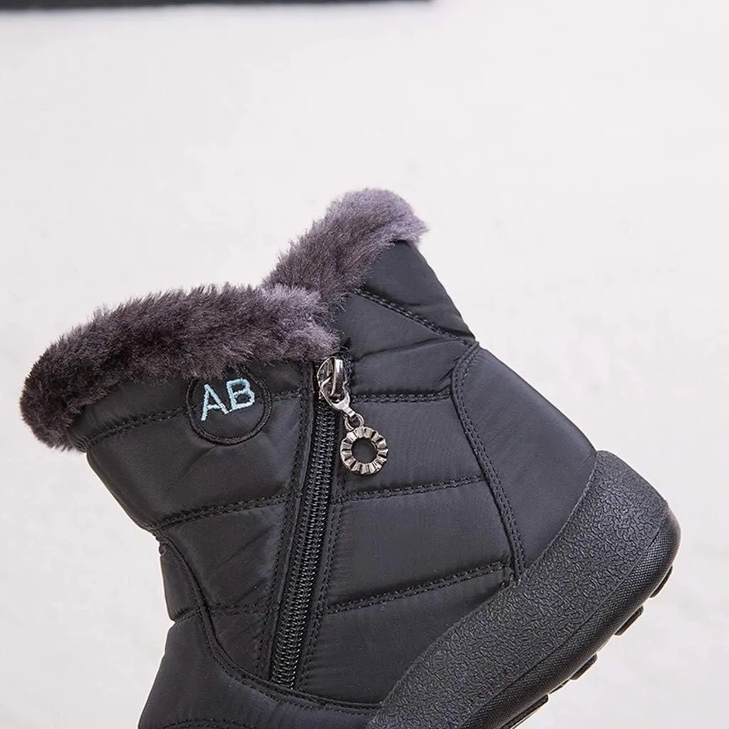 Cute Winter Boots Size 4 Woman Women's Black Waterproof Snow Boots Women Waterproof Winter Boots Woman Waterproof Snow Boots Botas De Invierno Para Mujer Para El Agua