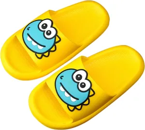 Dinosaur Shower Sandals for Kids, Girls Boys Unisex Cute Beach Slippers, Cloud Slides Flat Bathroom Shower Sandals