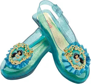 Disguise girls Disney Princess Alladin Jasmine Sparkle Shoes, Up to Size 6 Costume Shoes, One Color, Little Kid US