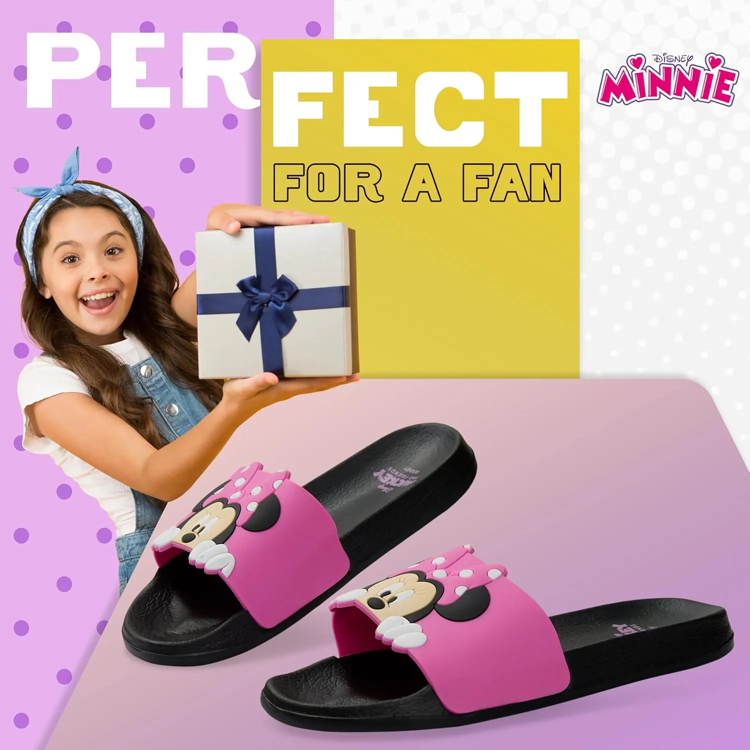 Disney Stitch Slides Girls Beach Shoes Pool Sandals Rubber Shoes Comfy Slides for Kids Summer Footwear Gifts for Girls