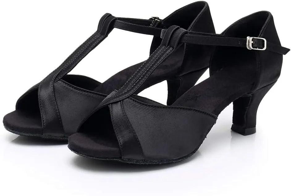 DKZSYIM Glitter Women Latin Dance Shoes Ballroom Salsa Tango Practice Performence Party Dancing Shoes,Model NU259
