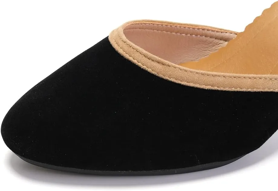 DKZSYIM Women Latin Dance Shoes Closed Toe Ballroom Salsa Tango Practice Performence Dancing Shoes,Model QJW7119