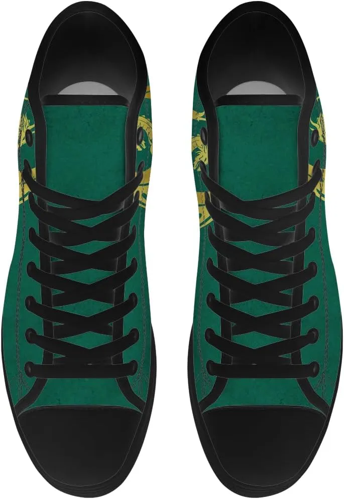 Dragon High Top Canvas Shoes for Men Women High Top Sneakers Lace Up Casual Shoes Gifts for Mama Papa