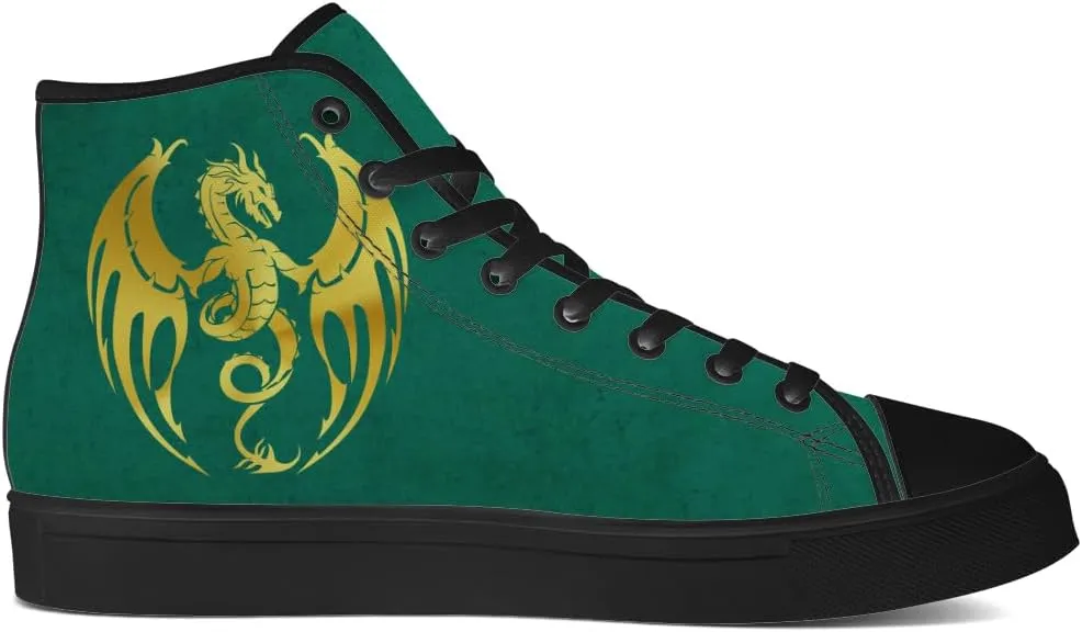 Dragon High Top Canvas Shoes for Men Women High Top Sneakers Lace Up Casual Shoes Gifts for Mama Papa