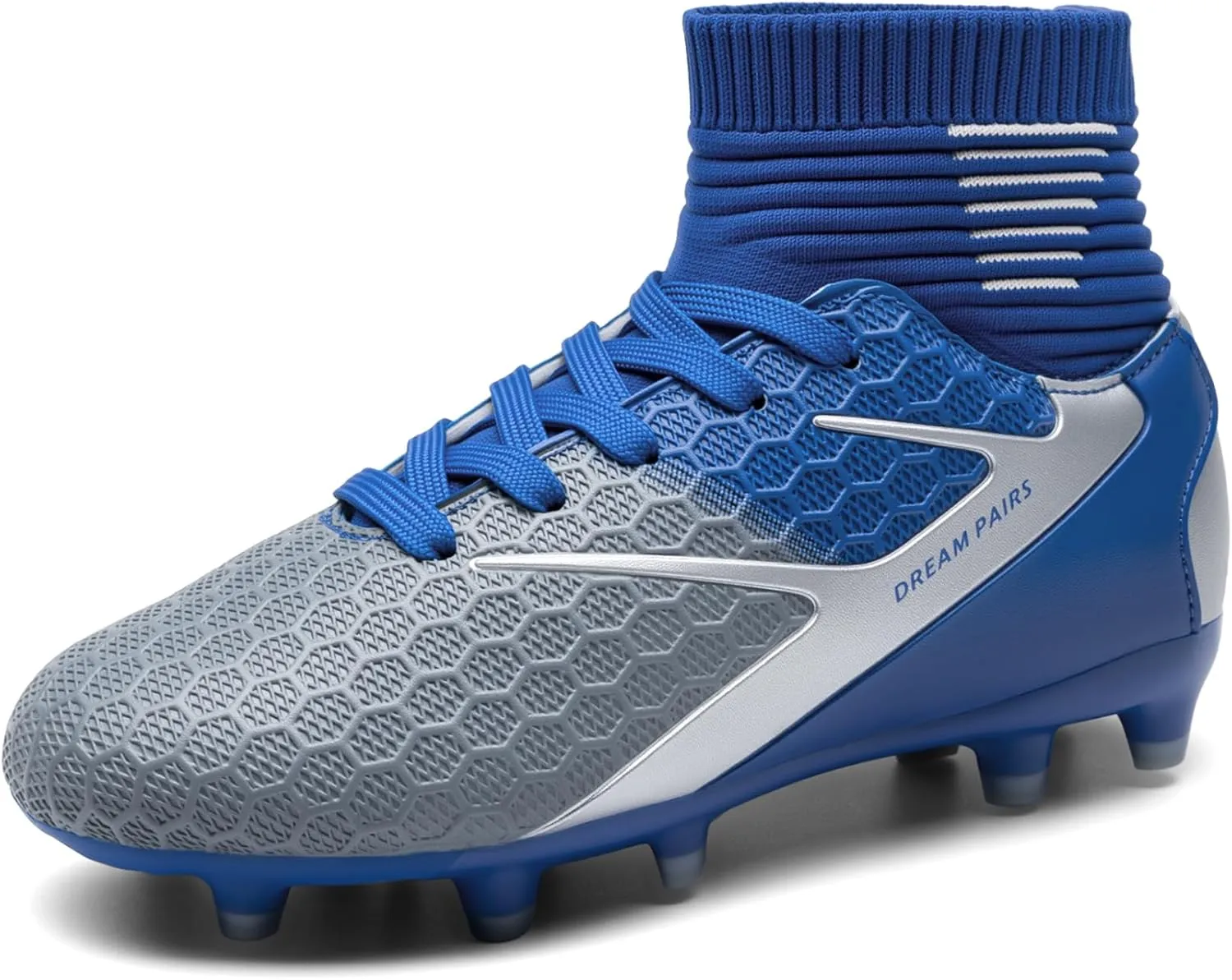 DREAM PAIRS Boys Girls Soccer Cleats Youth Firm Groud Outdoor Sport Athletic High Top Football Shoes for Little/Big Kid