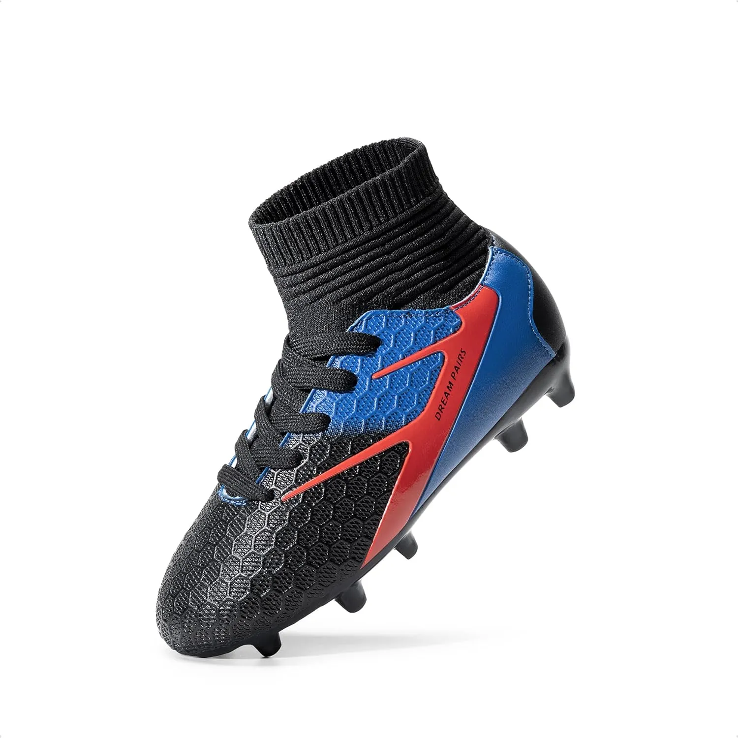 DREAM PAIRS Boys Girls Soccer Cleats Youth Firm Groud Outdoor Sport Athletic High Top Football Shoes for Little/Big Kid
