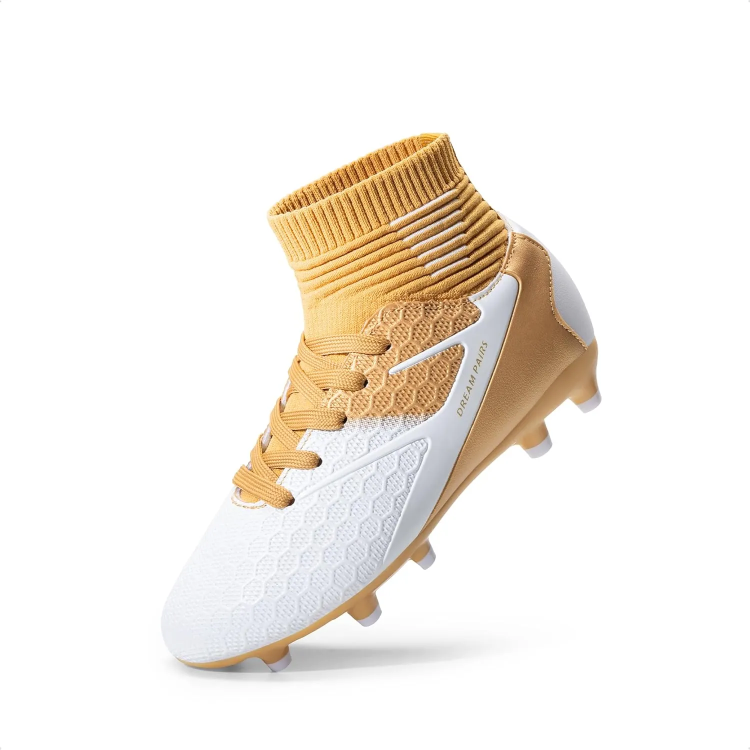 DREAM PAIRS Boys Girls Soccer Cleats Youth Firm Groud Outdoor Sport Athletic High Top Football Shoes for Little/Big Kid
