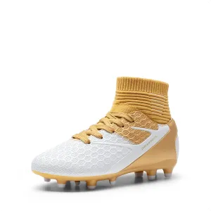 DREAM PAIRS Boys Girls Soccer Cleats Youth Firm Groud Outdoor Sport Athletic High Top Football Shoes for Little/Big Kid