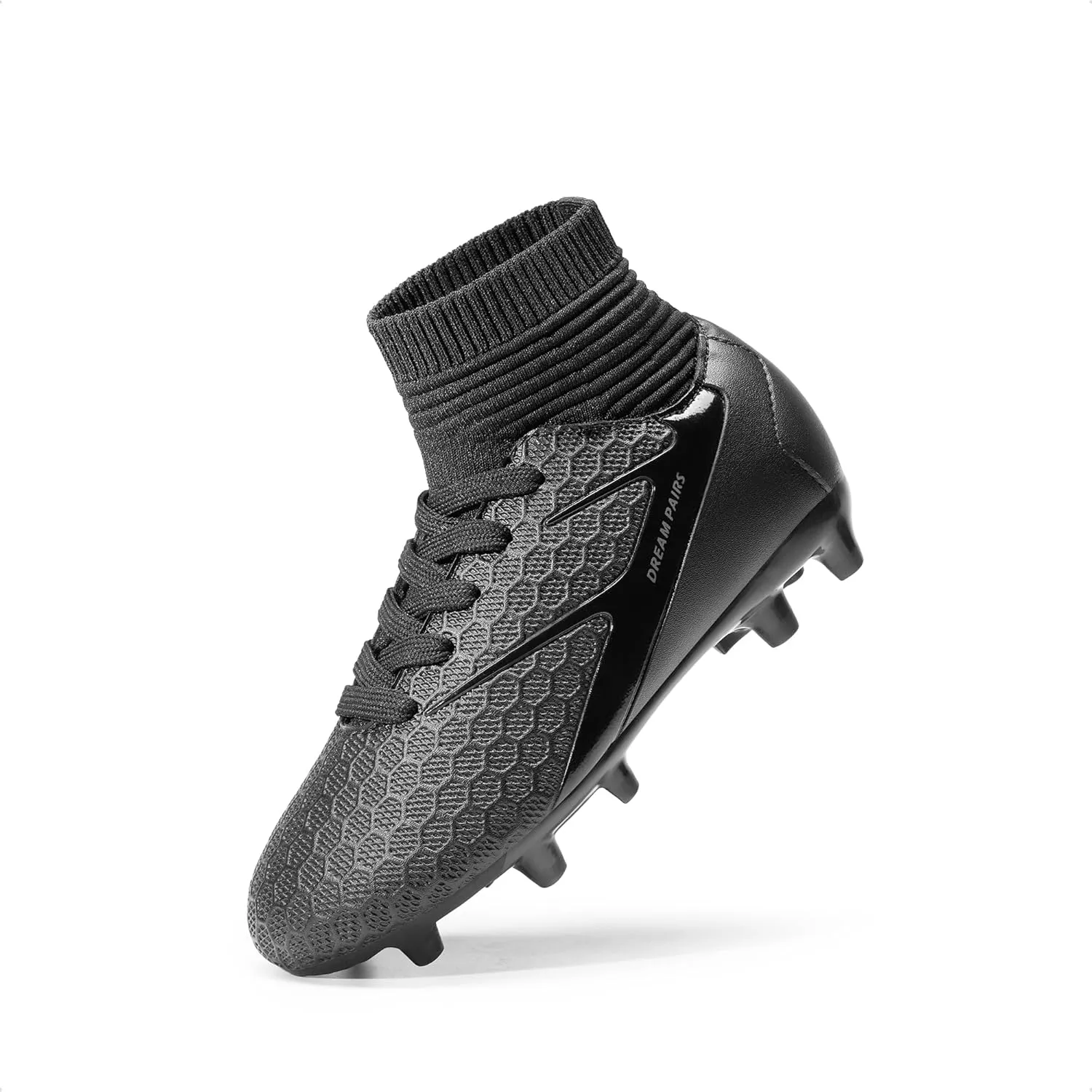 DREAM PAIRS Boys Girls Soccer Cleats Youth Firm Groud Outdoor Sport Athletic High Top Football Shoes for Little/Big Kid