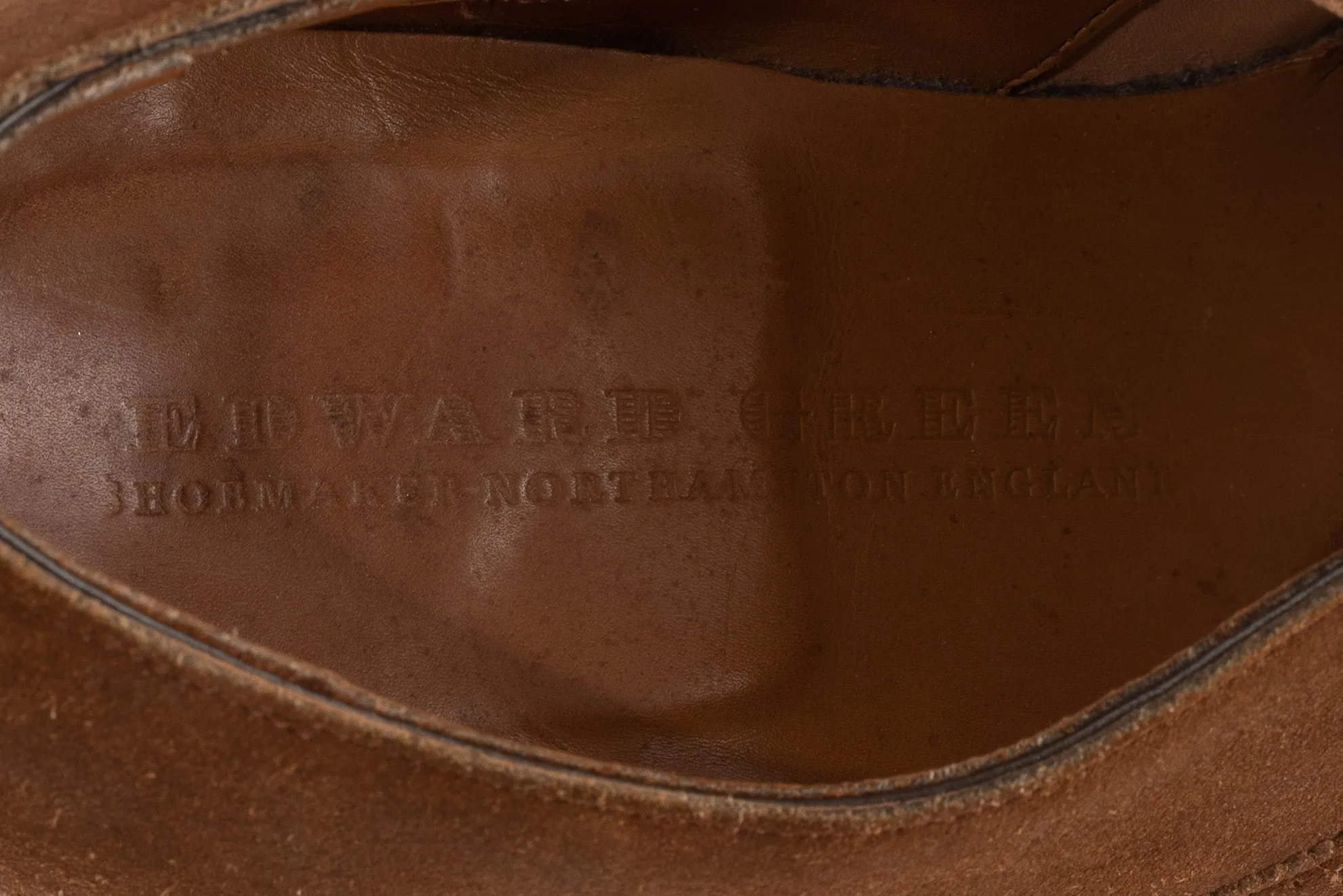 EDWARD GREEN "Asquith" 888 Brown Suede Cap Toe Oxford Shoes 6.5 US 7-7.5