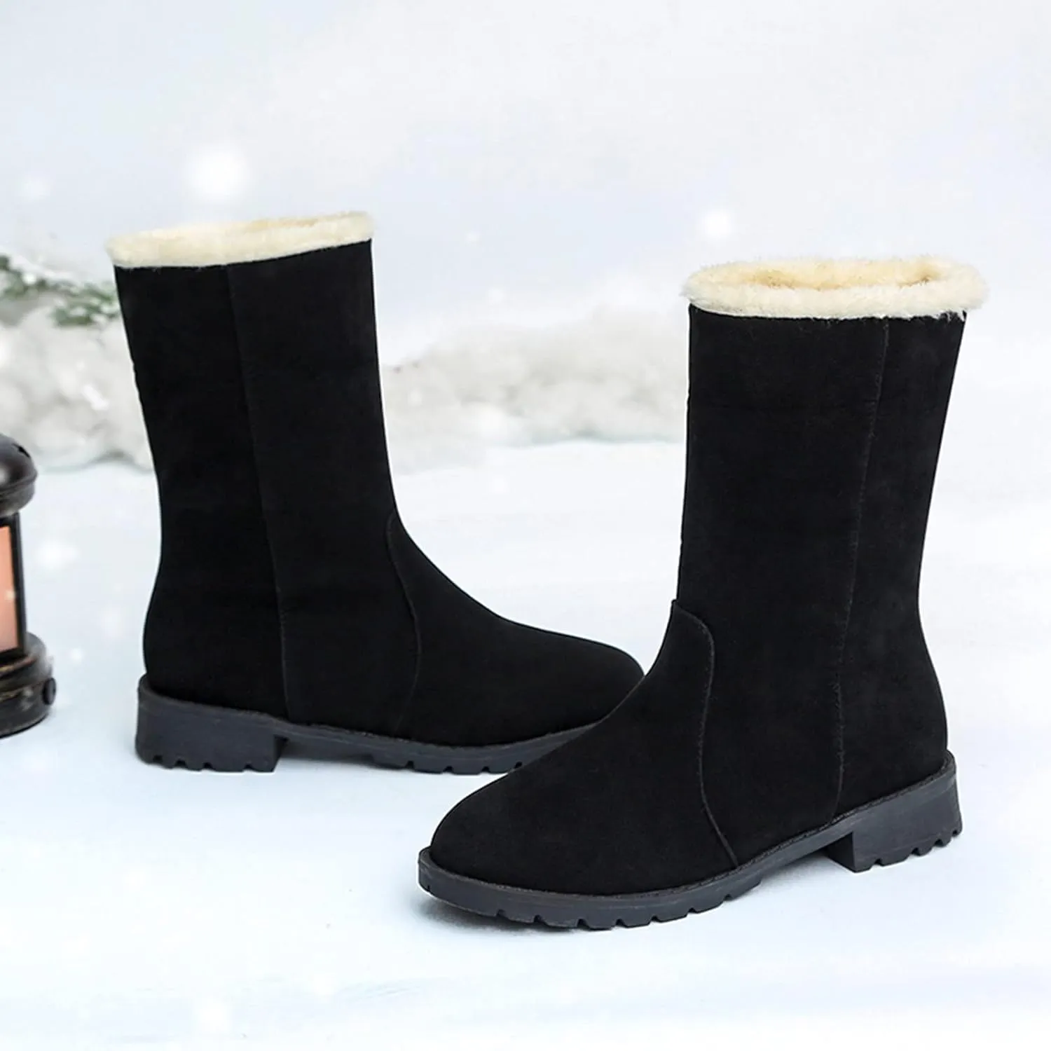 Fall Winter Boots for Women 2024 Botas De Nieve Para Hombre Womens Slip On Boots Pink Fuzzy Boots Winter Brown Fur Boots for Women Waterproof Deals Cheap