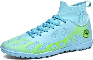 Firm Ground Soccer Cleats Youth, Football Cleats Lightweight Training, Outdoor Shock Resistant Athletic Sneaker