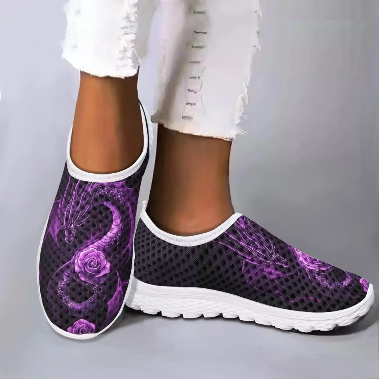 GIFTPUZZ Women's Athletic Walking Shoes Casual Mesh Comfort Work Sneakers