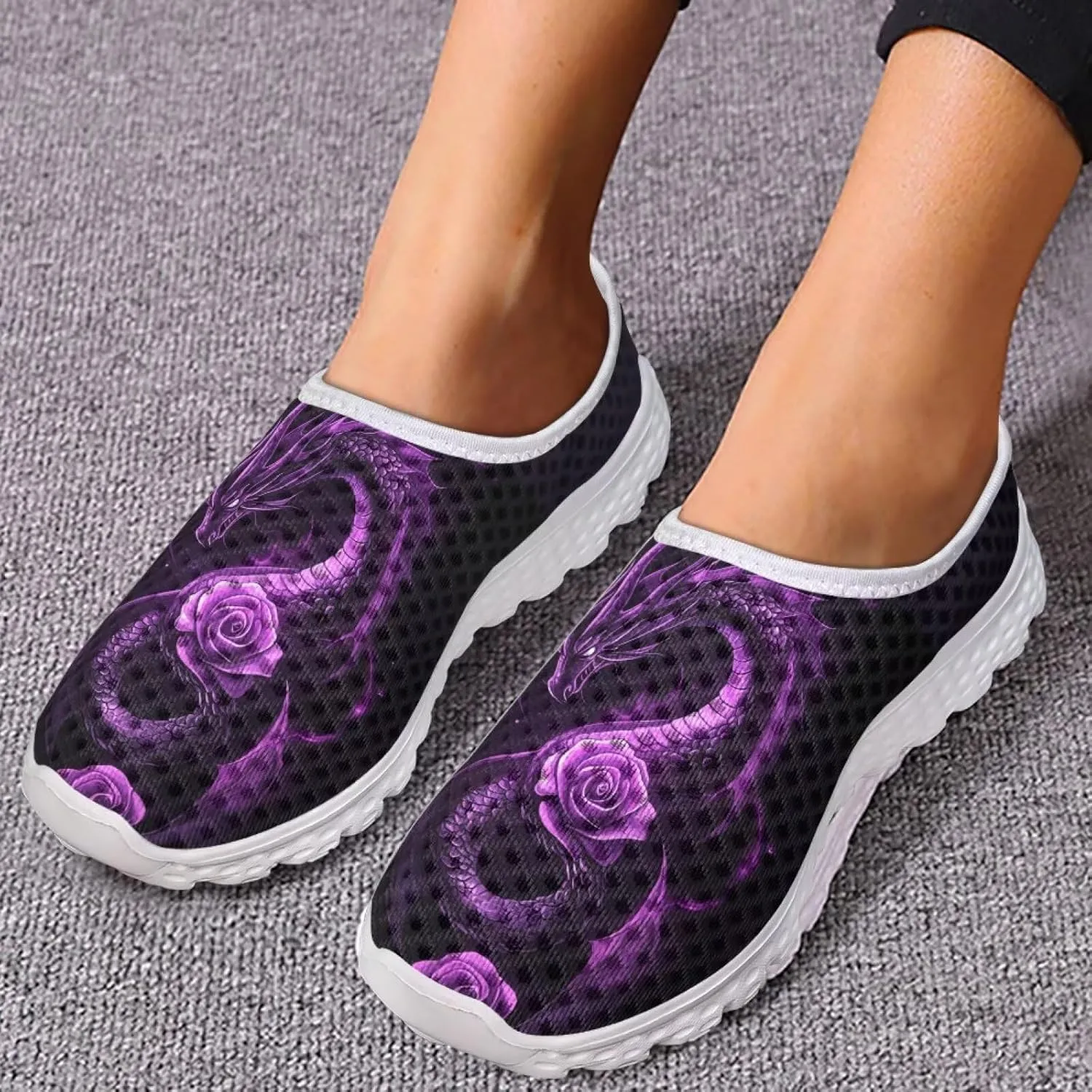 GIFTPUZZ Women's Athletic Walking Shoes Casual Mesh Comfort Work Sneakers