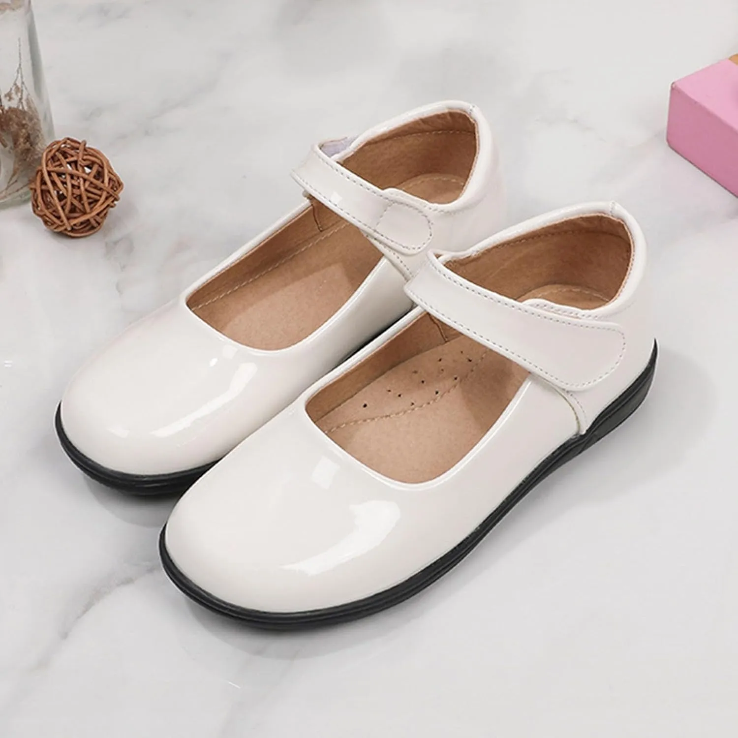 Girls Ballet Dress Shoes Kids Toddler Mary Jane Flats Pu Leather Solid Wedding Party School Communio?? Oxfor?? Shoes