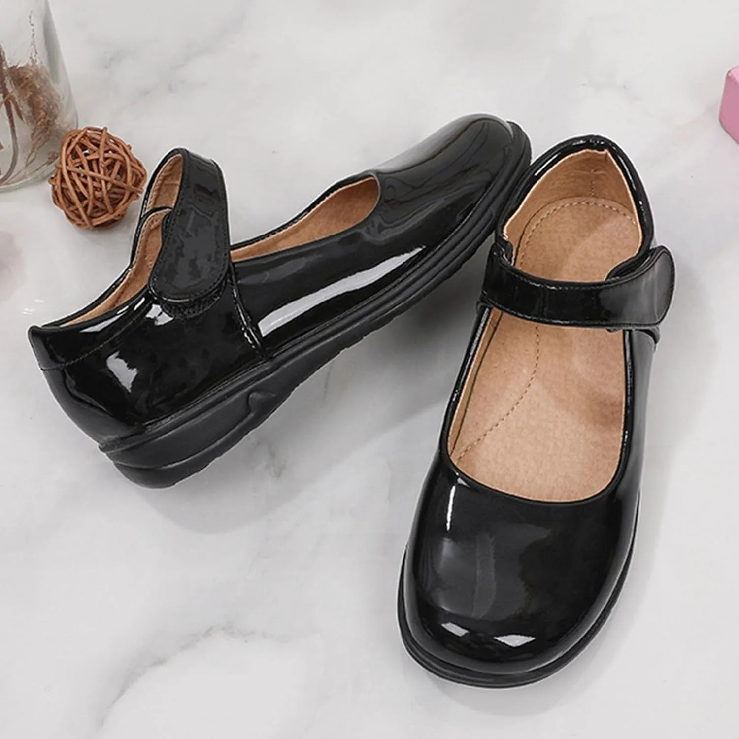 Girls Ballet Dress Shoes Kids Toddler Mary Jane Flats Pu Leather Solid Wedding Party School Communio?? Oxfor?? Shoes
