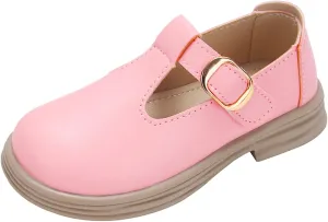 Girls Chunky Heel Mary Jane Dress Shoes School ??niform T-Strap Ballet Flat?? Toddler Sneaker Girls 12 Size Toddler