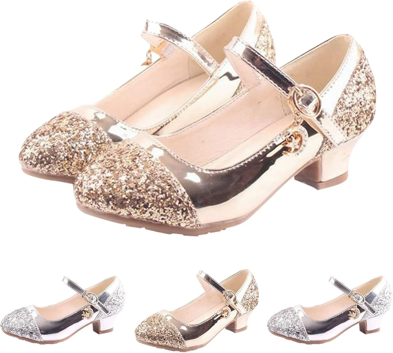 Girls Crystal Crystal Dress Shoes Low Heel Princess Flat Mary Jane Flower Wedding Party Basketball Shoes for Boys