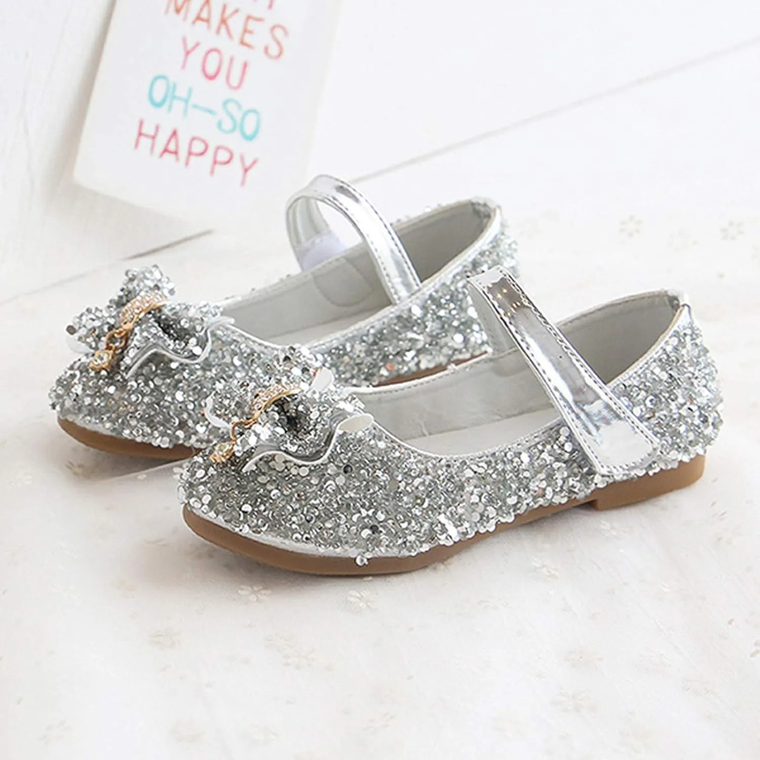 Girls Dress Shoes Kids Toddler Heels Pumps Flower Girl Mary Jane School Wedding Party Princess Shoes