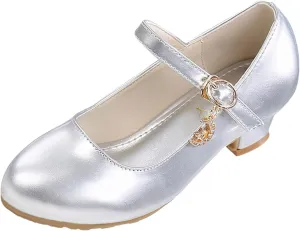 Girls Low Heels Dress Shoes with Ankle Strap Mary Jane School Wedding Pary Pump Shoes for Girl Sneaker 10