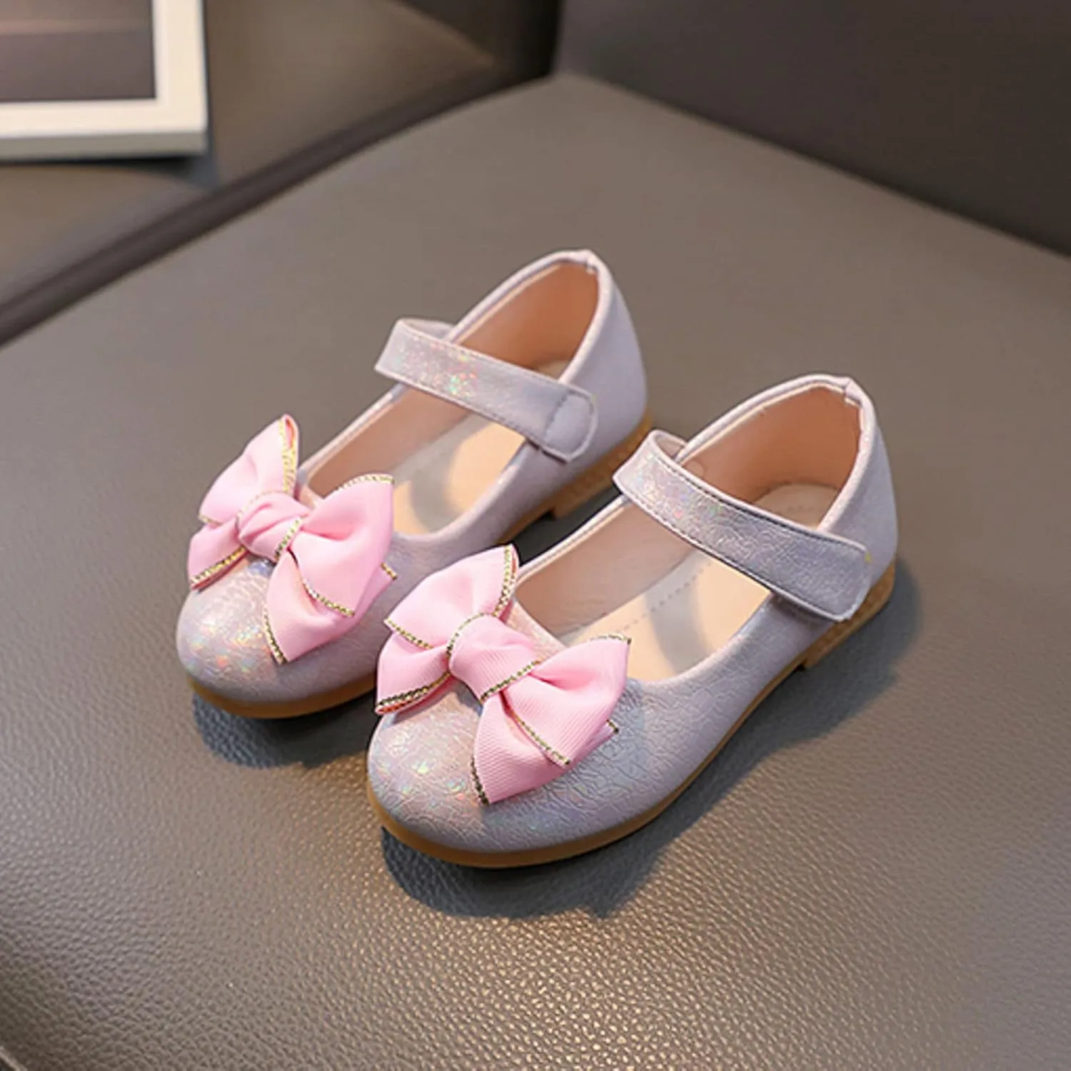 Girls Mary Jane Toddler Flower Girl Dress Shoes Little Girl Ballet Uniform Flat?? Bow Strap for Wedding Part?? School